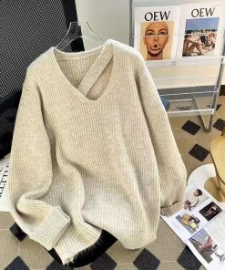 2024 Women's Autumn/Winter Apricot Colour Sweater Knitwear