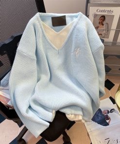 2024 Autumn/Winter False Two Piece Design Top